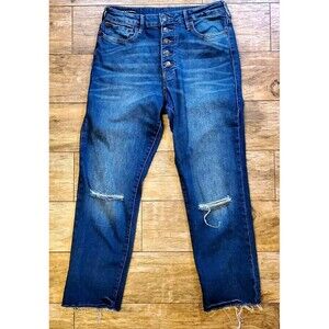 True Religion Women's Starr High Rise Cropped Straight Denim Jeans Size 30